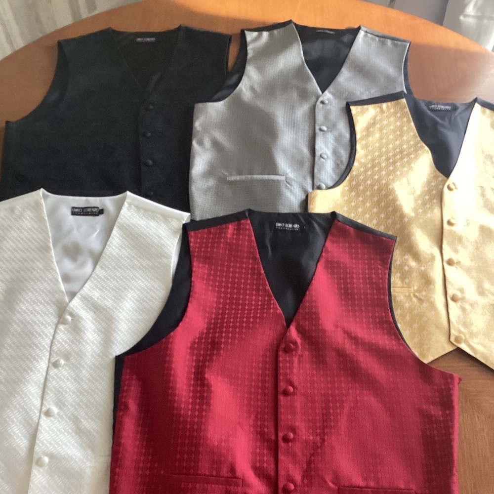 Men’s Formalwear - Vests - $20 each or $75 for all 5